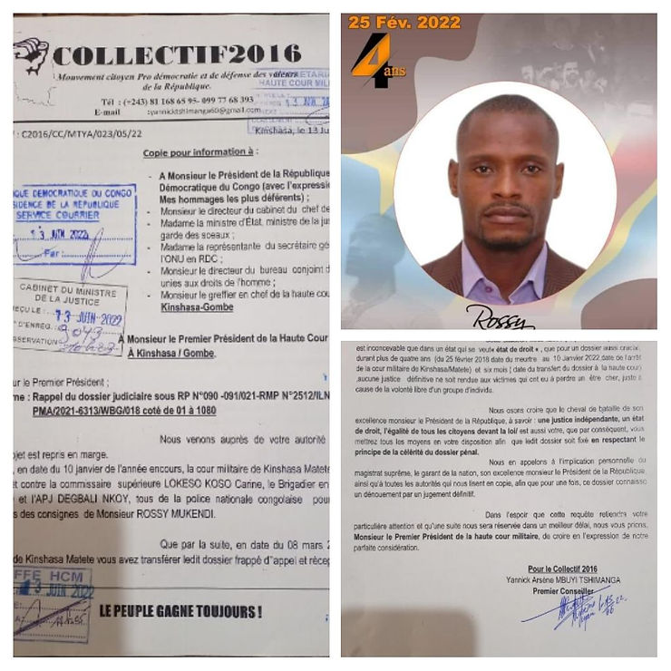 Justice pour Rossy Mukendi : Félix Tshisekedi appelé à s&rsquo;impliquer pour que justice soit rendue